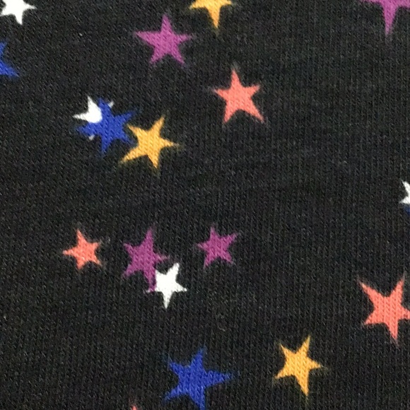 NWT POPSUGAR Starscape Print‎ T-Shirt, Black with Multi-Color Stars Size Large - Picture 4 of 8